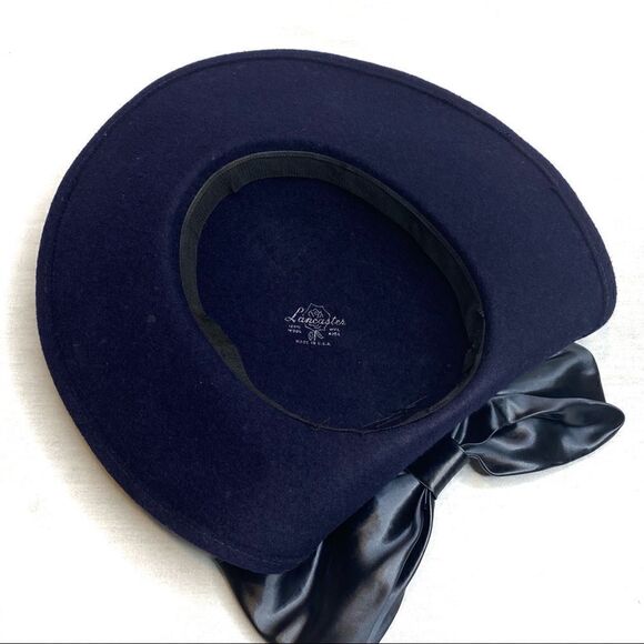 Lancaster vintage wool and sequin hat with back bow - Picture 7 of 13
